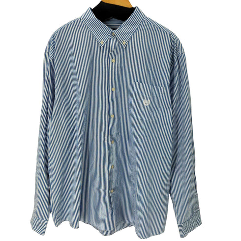 チャップス CHAPS EASY CARE BDストライプ L/S シャツ ビッグサイズ メンズ import:L
