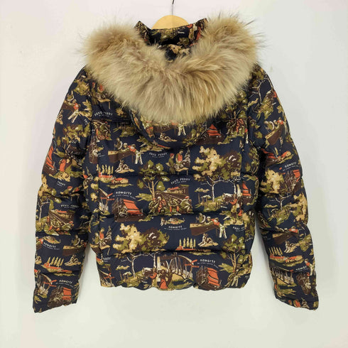 フレッドペリー FRED PERRY ×Nowartt DOWN JACKET ファーダウンジャケット レディース JPN:M
