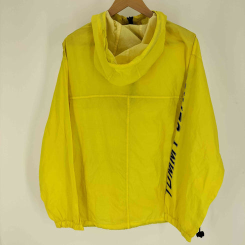 トミージーンズ tommy jeans 90S アームロゴプリント カンガルーポケット リップストップ ナイロンアノラックジャケット メンズ import:L