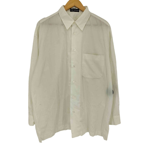 イッセイミヤケ ISSEY MIYAKE 黒タグ ボックス シワ加工 レギュラーカラーシャツ メンズ JPN:L