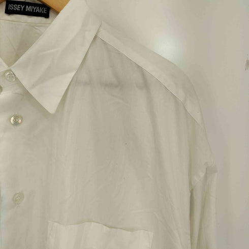 イッセイミヤケ ISSEY MIYAKE 黒タグ ボックス シワ加工 レギュラーカラーシャツ メンズ JPN:L