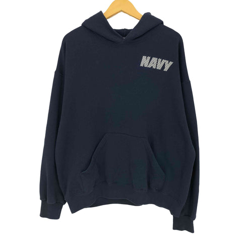 ユーエスネイビー U.S.NAVY USA製 リフレクタープリント プルオーバーパーカー メンズ import:XL