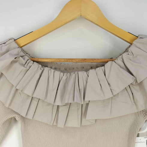 フレイアイディー FRAY I.D フリルコンビオフショルダーニット レディース ONE SIZE