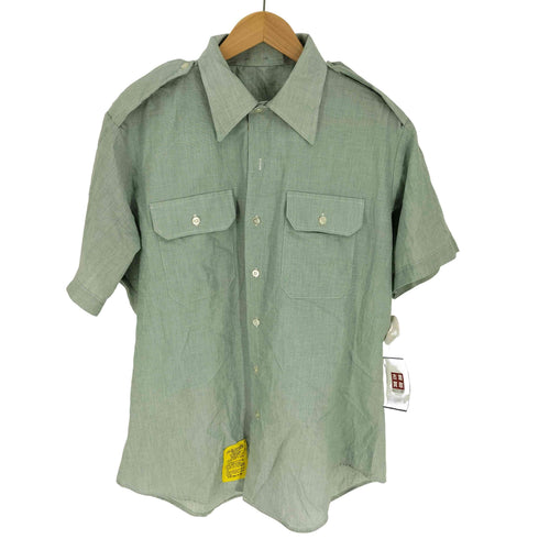ユーエスアーミー U.S. ARMY 80S AG-415 DURABLE PRESS SHORT SLEEVE エポレット ミリタリーシャツ 1982年製 メンズ 15 1/2