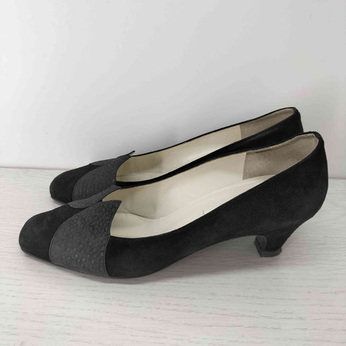 ランバン パリ LANVIN PARIS ヌバックヒールパンプス スエード レディース US:6