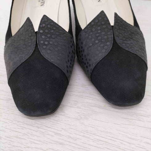 ランバン パリ LANVIN PARIS ヌバックヒールパンプス スエード レディース US:6