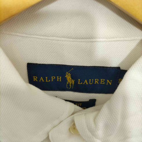 ラルフローレン RALPH LAUREN SLIM FIT ポニー刺繍 鹿の子長袖シャツ メンズ import:S