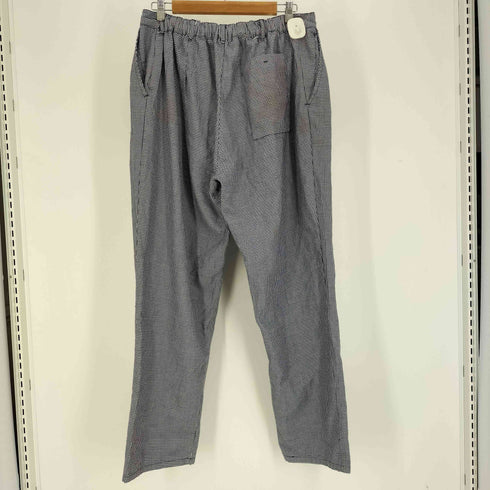 mulliez ユーロ 千鳥格子 内向き1タック スナップボタンフライ ワイドテーパードパンツ ワークパンツ シェフパンツ メンズ 5
