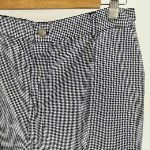 mulliez ユーロ 千鳥格子 内向き1タック スナップボタンフライ ワイドテーパードパンツ ワークパンツ シェフパンツ メンズ 5