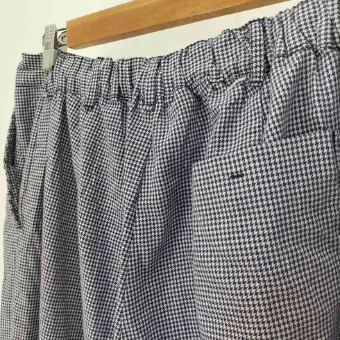 mulliez ユーロ 千鳥格子 内向き1タック スナップボタンフライ ワイドテーパードパンツ ワークパンツ シェフパンツ メンズ 5