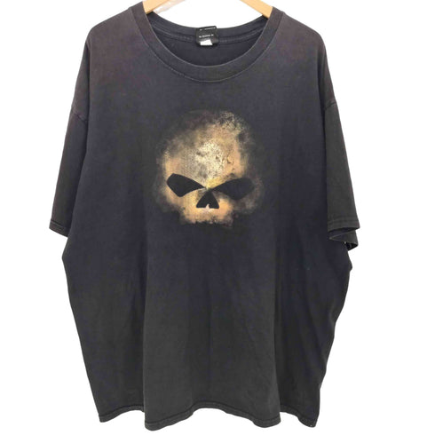 ハーレーダビッドソン HARLEY-DAVIDSON 両面プリント スカル 髑髏 骸骨 クルーネックTシャツ メンズ