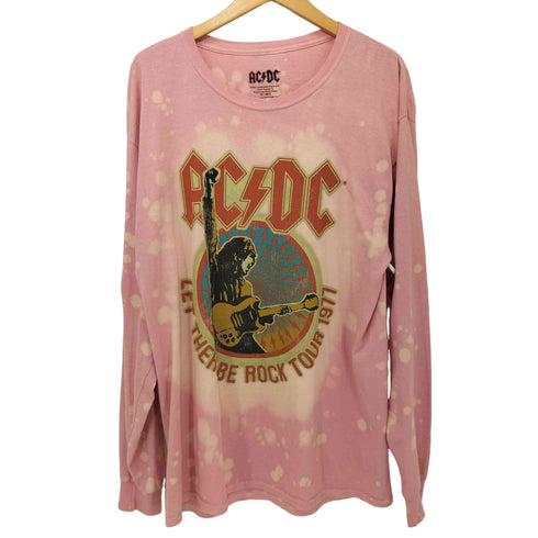 タイダイ 海外ロックバンドツアー フロントプリント ロングスリーブカットソー メンズ M/L
