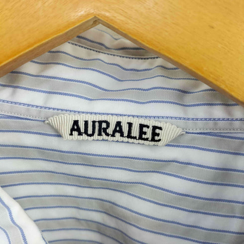 オーラリー AURALEE WASHED FINX TWILL STRIPE SHIRTS メンズ JPN:4