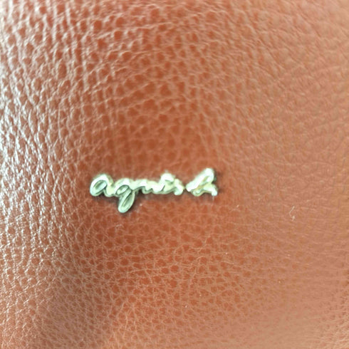 アニエスベーボヤージュ agnes b. VOYAGE カウレザー シボ革ハンドバッグ レディース