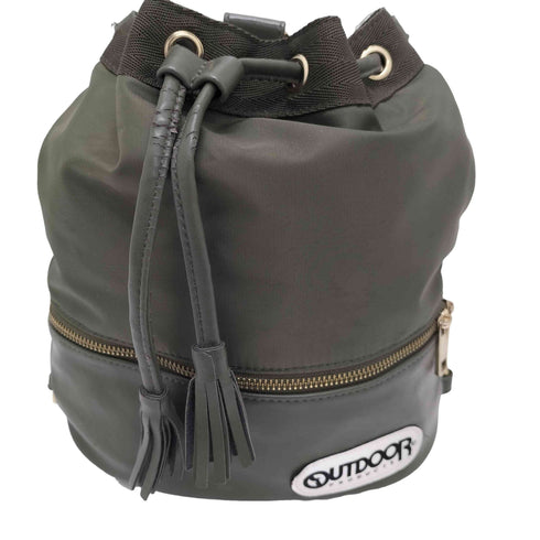 アウトドアプロダクツ OUTDOOR PRODUCTS レザー切替 巾着ショルダーバッグ レディース