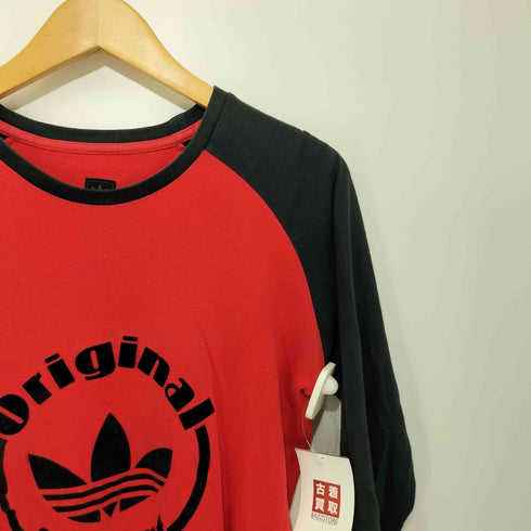 アディダスオリジナルス adidas Originals 90-2000s ラグランスリーブ 七分丈フロントトレフォイルロゴカットソー ラグランT レディース L