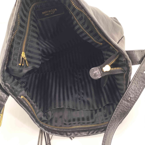 Selvedge Y2K グランジ 日本製レザーショルダーバッグ レディース