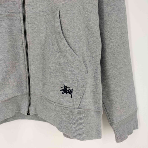 ステューシー Stussy OLD オールド 紺タグ ロゴ刺繍 ジップアップパーカー メンズ import:L
