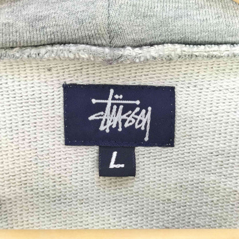 ステューシー Stussy OLD オールド 紺タグ ロゴ刺繍 ジップアップパーカー メンズ import:L