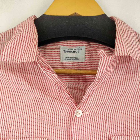 ぺニーズタウンクラフト PENNEYS TOWNCRAFT 60S 船タグ ストライプ L/S 開襟シャツ メンズ import:M