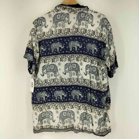S/S 総柄 レーヨン 開襟シャツ メンズ 2XL
