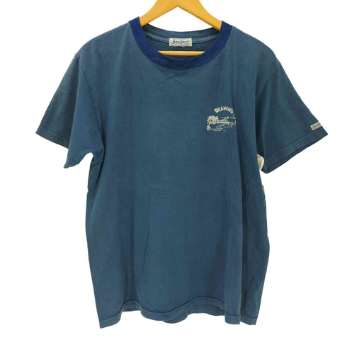 サンサーフ SUN SURF グラフィックプリントリンガークルーネックTシャツ メンズ