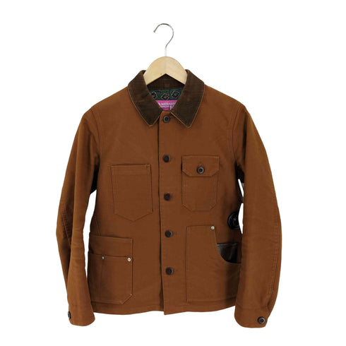ジュンヤワタナベコムデギャルソンマンピンク JUNYA WATANABE COMME des GARCONS MAN PINK 12AW レザーポケットモールスキンカバーオール レディース JPN:S