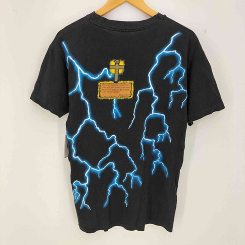 American thunder Jesus Power Tee Tシャツ 裾&袖シングル メンズ