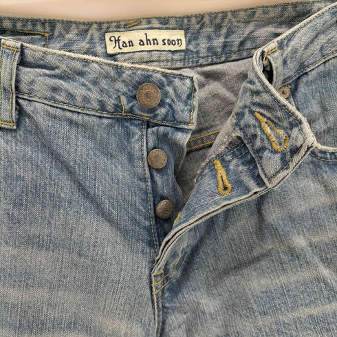 han ahn soon クラッシュ加工デニムパンツ メンズ 26