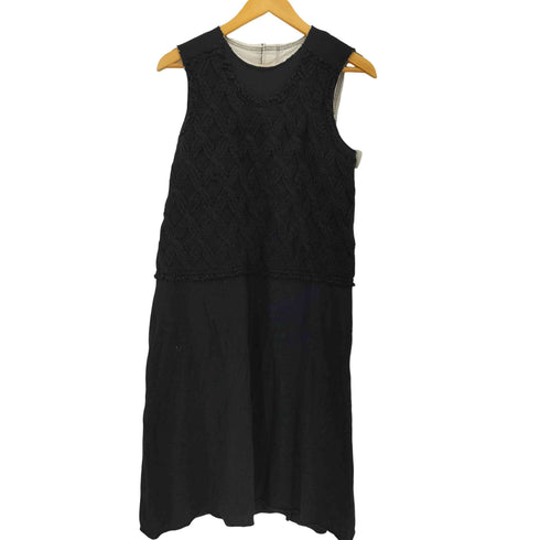 コムデギャルソン COMME des GARCONS AD2014 14AW ウール混 ニットドッキング ノースリーブワンピース レディース JPN:S