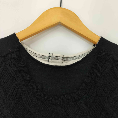 コムデギャルソン COMME des GARCONS AD2014 14AW ウール混 ニットドッキング ノースリーブワンピース レディース JPN:S