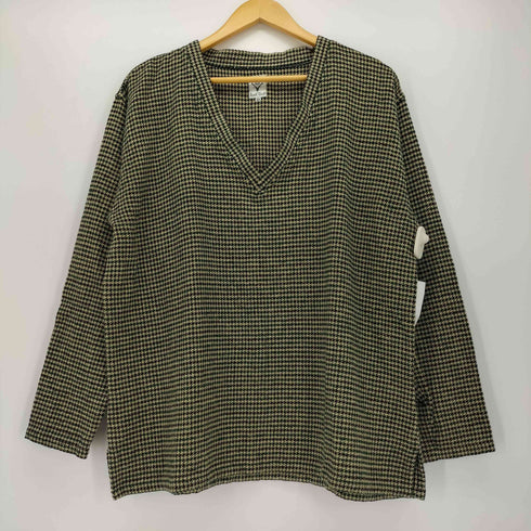 サウスツーウェストエイト SOUTH2 WEST8 V NECK SHIRT (Cotton Flannel / Houndstooth) - GREEN/BEIGE/BLACK プルオーバースモック メンズ JPN:XS
