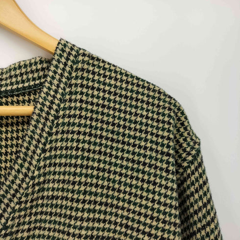 サウスツーウェストエイト SOUTH2 WEST8 V NECK SHIRT (Cotton Flannel / Houndstooth) - GREEN/BEIGE/BLACK プルオーバースモック メンズ JPN:XS