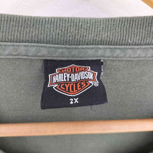 ハーレーダビッドソン HARLEY-DAVIDSON USA製 両面プリント ポケットTEE メンズ 2X