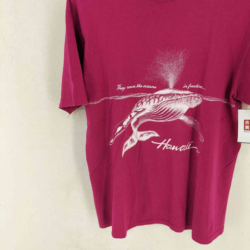 ヘインズ Hanes USA製 Hawaii クジラ 両面プリント シングルステッチTEE メンズ import:L