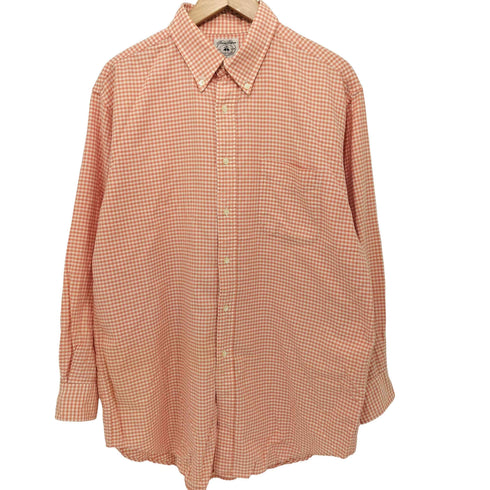 ブルックスブラザーズ BROOKS BROTHERS ギンガムチェック BD L/S SHIRT ボタンダウンシャツ メンズ import:L