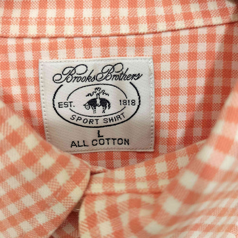 ブルックスブラザーズ BROOKS BROTHERS ギンガムチェック BD L/S SHIRT ボタンダウンシャツ メンズ import:L