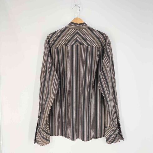 ペリーエリス PERRY ELLIS ストライプ カフスシャツ メンズ import:XL