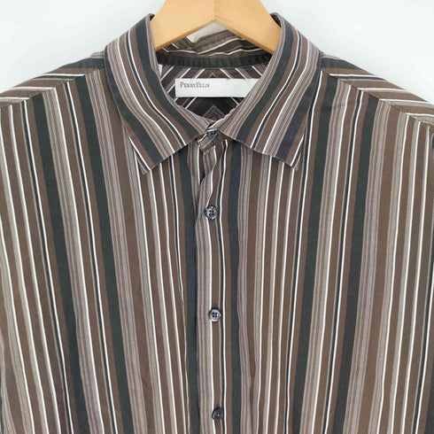 ペリーエリス PERRY ELLIS ストライプ カフスシャツ メンズ import:XL