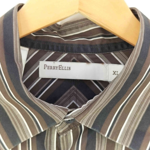 ペリーエリス PERRY ELLIS ストライプ カフスシャツ メンズ import:XL