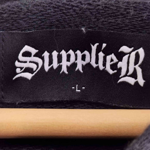 サプライヤー SUPPLIER 24SS 別注 EXCLUSIVE STUDS CROSS ZIP HOODIE BLACK メンズ JPN:L