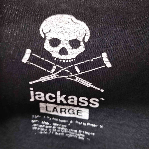 JACKASS 00S Tシャツ MTV テレビ番組 スカル ドクロ 骸骨 メンズ JPN:L