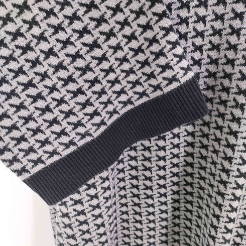 エマクローズ EMMA CLOTHES S/S ジャガードクラシックパターンニットポロシャツ メンズ JPN:M