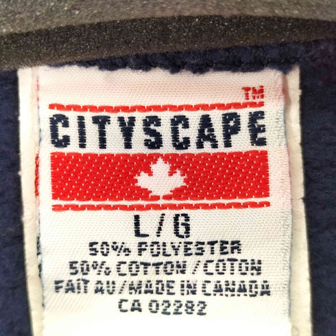 CITYSCAPE カナダ製 ハーフジップスウェット メンズ import:L