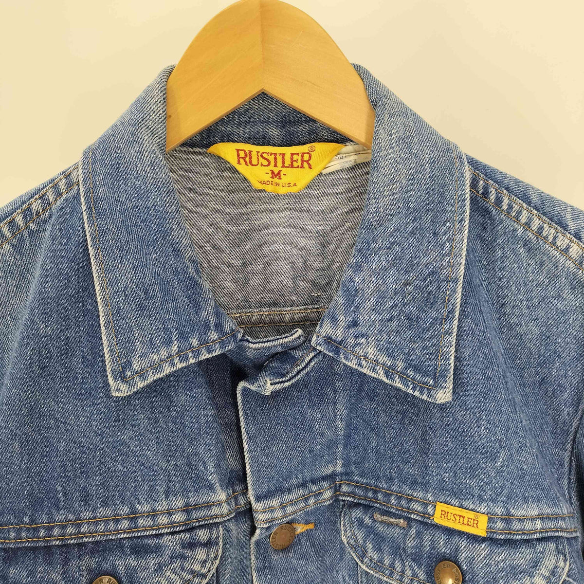 ラスラー RUSTLER 70-80S USA製 三角タグ 13oz デニムジャケット 