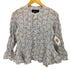 トリココムデギャルソン tricot COMME des GARCONS 小花柄シワ加工フリルブラウス レディース M