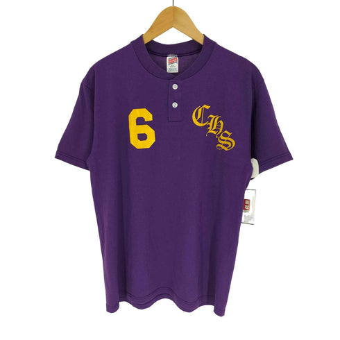 80S USA製 SO FFE SHIRTS ボディ ナンバリング ヘンリーネック S/S Tシャツ メンズ import:M