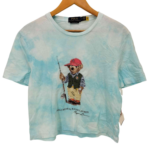 ポロバイラルフローレン Polo by RALPH LAUREN タイダイ染めベアプリントクルーネックTシャツ レディース M