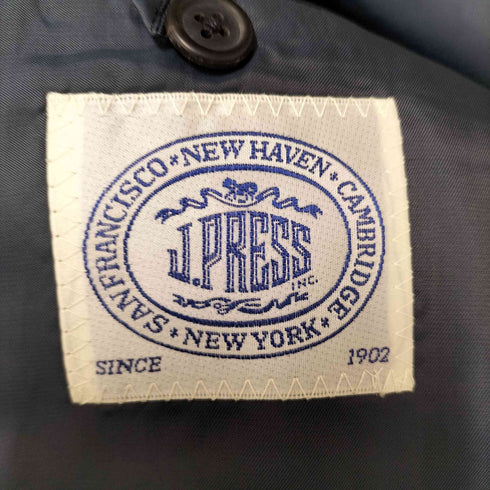 ジェイプレス J.PRESS 70-80S 青タグ 背抜き 3B テーラードジャケット Y-ZIP センタープレス スラックス セットアップ メンズ C-92 W-78 T-175