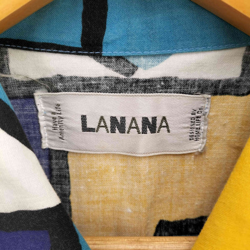 LAMANA 総柄 マルチカラー コート メンズ